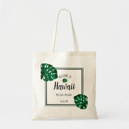 Bolsa Tote Boas-vindas ao Casamento de Destino da Monstera Le