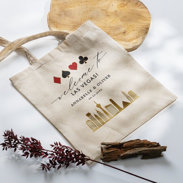Bolsa Tote Boas-vindas ao Casamento de Destino de Las Vegas (Criador carregado)