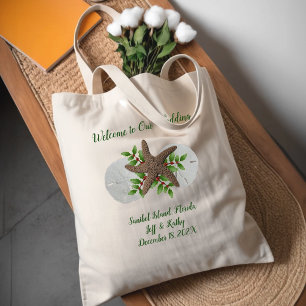 Bolsa Tote Boas-vindas ao Casamento de Natal da Ilha Tropical