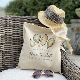 Bolsa Tote Boas-vindas ao Casamento de Ostras de Aquarela Cos