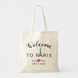 Bolsa Tote Boas-vindas ao casamento do destino de Paris da To