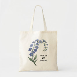 Bolsa Tote Boas-vindas ao Casamento Floral Moderno Periwinkle