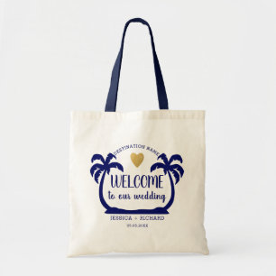 Bolsa Tote Boas-vindas ao Hotel Casamento de Destino das Palm