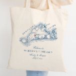 Bolsa Tote Boas-vindas ao MÃE de West Tisbury<br><div class="desc">Aprecie seus convidados com esta elegante bolsa de boas-vindas do marinho azul Martha's Vineyard do mapa do casamento. Perfeito para uma celebração em West Tisbury, é ideal para guardar favores pensativos, salgadinhos e essenciais para o fim de semana. Quer o seu casamento esteja no The Lambert's Cove Inn, Allen Fazenda,...</div>