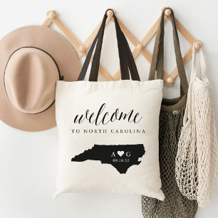 Bolsa Tote Boas-vindas ao Silhouette State da Carolina do Nor