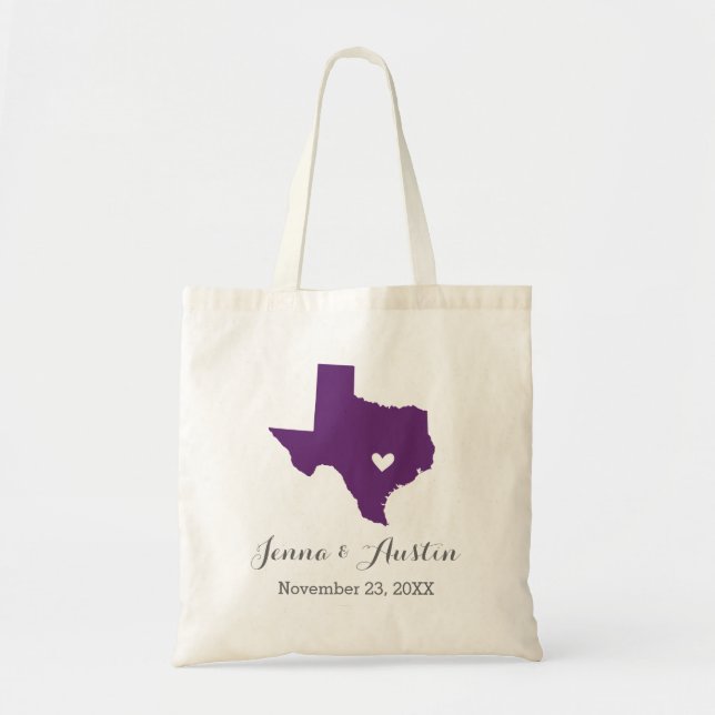 Bolsa Tote Boas-vindas ao Texas Wedding (Frente)