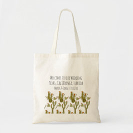 Bolsa Tote Boas-vindas Bag Cactus Watercolor