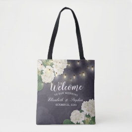 Bolsa Tote Boas-vindas Boas-vindas Bagas Hydrangeas String Li