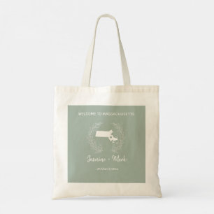 Bolsa Tote Boas-vindas de Casamento em Massachusetts