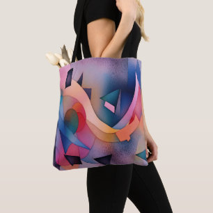 Bolsa Tote "Boat On Water" Arte Abstrato Contemporânea