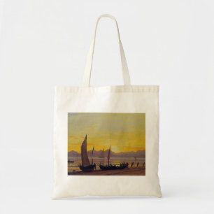 Bolsa Tote Boats Ashore no Sunset, Albert Bierstadt.