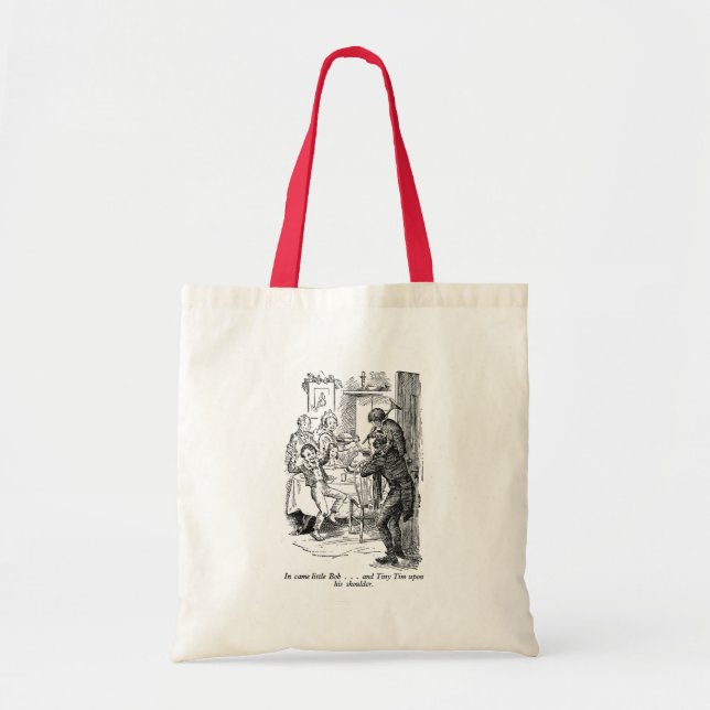 Bolsa Tote Bob e Tim minúsculo (com texto) (Frente)