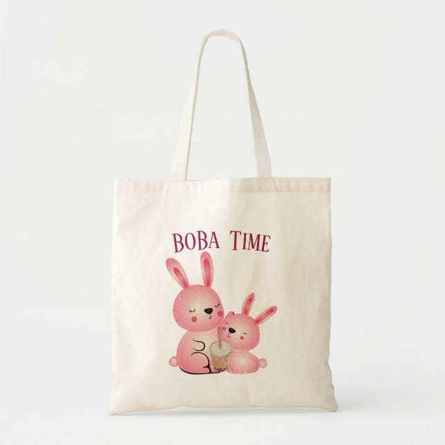 Bolsa Tote Boba Tea, Chá de leite para bolhas (Frente)