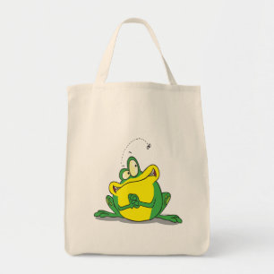 Bolsa Tote bobo de paciência de sapo fofo para a mosca