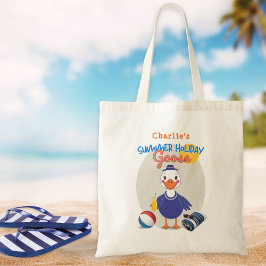 Bolsa Tote Bobo Feriado de Verão Engraçado Ganso Design