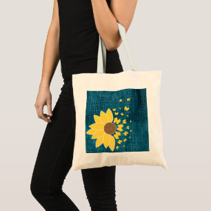 Bolsa Tote Boca azul-girassol impressão Tob Bag