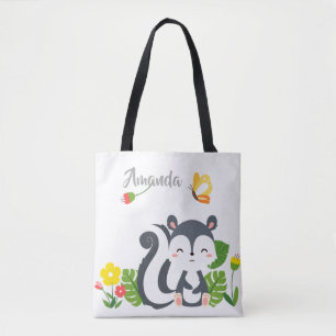 Bolsa Tote Boca, Borboleta e Flores