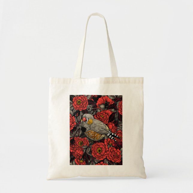 Bolsa Tote Boca-cola-zebra e rosa vermelha (Frente)