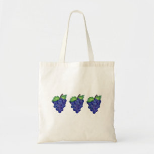 Bolsa Tote Boca de Fruta de Uvas Roxas