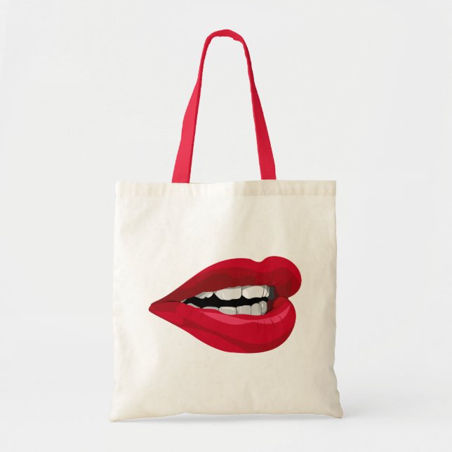Bolsa Tote Boca lábio mouth lips (Frente)