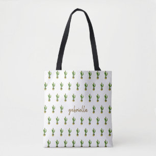 Bolsa Tote Bohemian Cactus com Nome