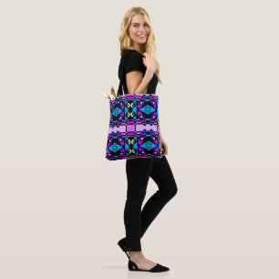 Bolsa Tote Bohemian Chintz 48 Purple Blue Black