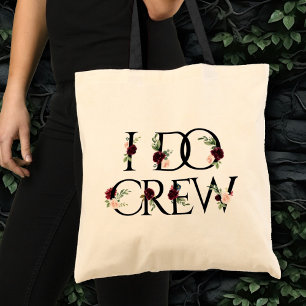 Bolsa Tote Boho Bloom Borgonha Marsala Floral I Do Creme