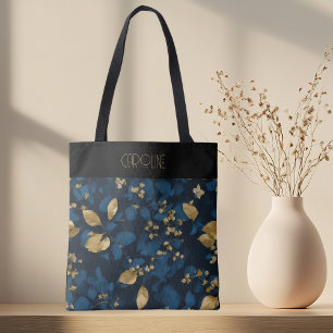 Bolsa Tote Boho Blue Black deixa Trendy Chic