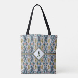 Bolsa Tote Boho Blue, Green & Tan Tribal Inspirado