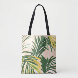 Bolsa Tote Boho Blush Green Palm Sai da Praia