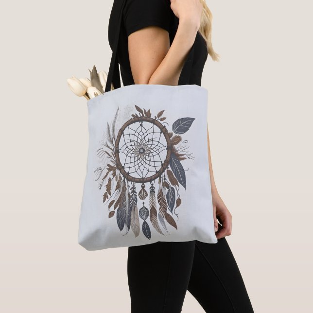 Bolsa Tote Boho Chic Dreamcatcher Earthy Tonthy Charm Infuso (Close Up)