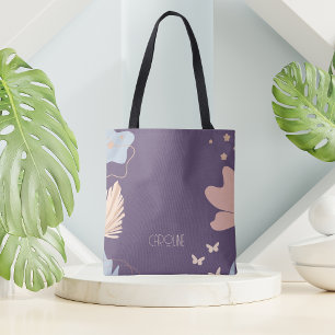 Bolsa Tote Boho Chic Roxo Moda