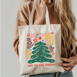 Bolsa Tote Boho Christmas Joy to the World