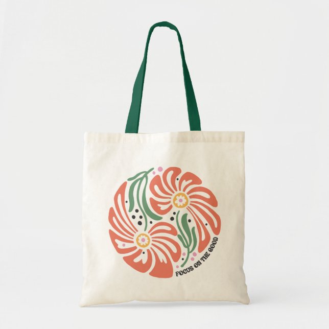 Bolsa Tote Boho Floral Quotes (Frente)