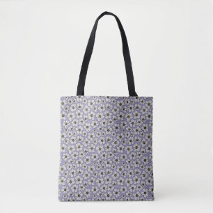 Bolsa Tote Boho Flores Silvestres em Lavanda