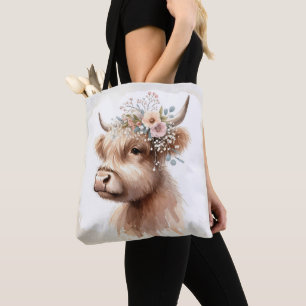 Bolsa Tote Boho Highland Cow