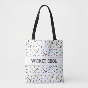 Bolsa Tote Boho Ilustrado À Mão Com Croquete Legal De Wicket