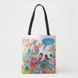 Bolsa Tote Boho Love Birds