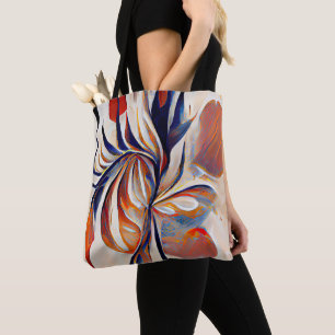 Bolsa Tote Boho Modern Abstrato Trabalho de arte