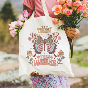 Bolsa Tote Boho Mystical Confie em suas visões Inspiração