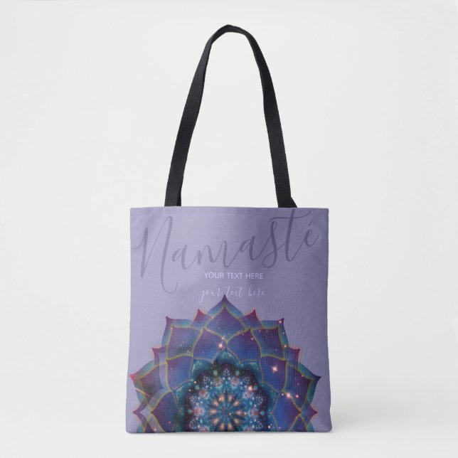 Bolsa Tote Boho Nebula Mandala, Mística (Frente)