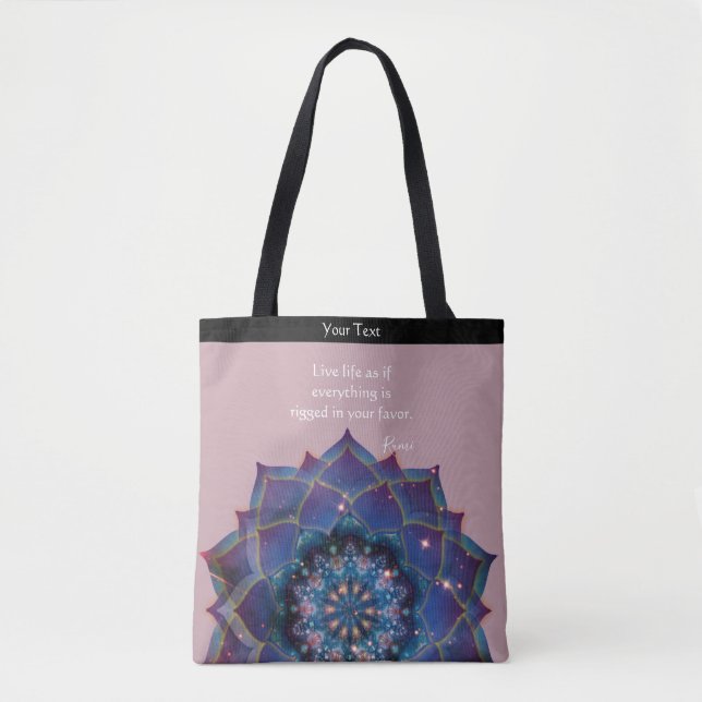 Bolsa Tote Boho Nebula Mandala, Mística (Frente)
