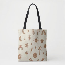 Bolsa Tote Boho Palmeira e Lua