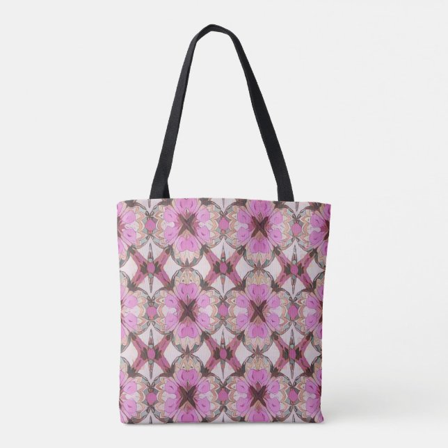 Bolsa Tote Boho Pink Floral (Verso)