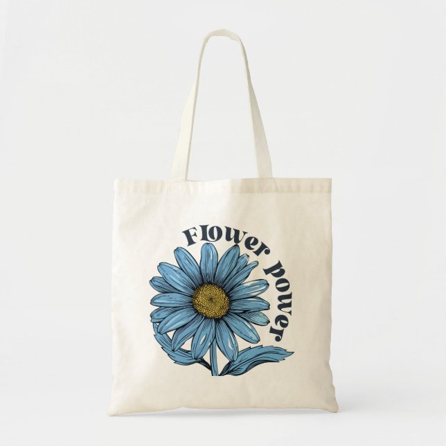Bolsa Tote Boho Retro Flowers (Frente)