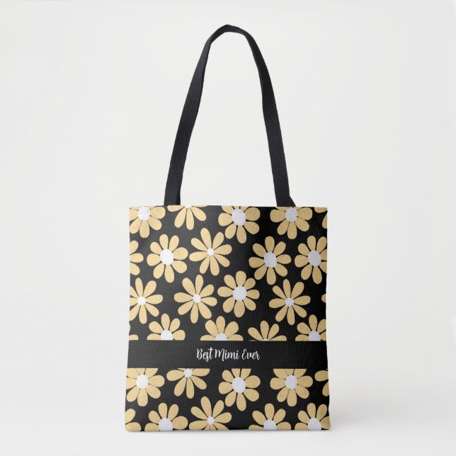Bolsa Tote Boho Yellow Daisy Best Mimi Nunca (Frente)