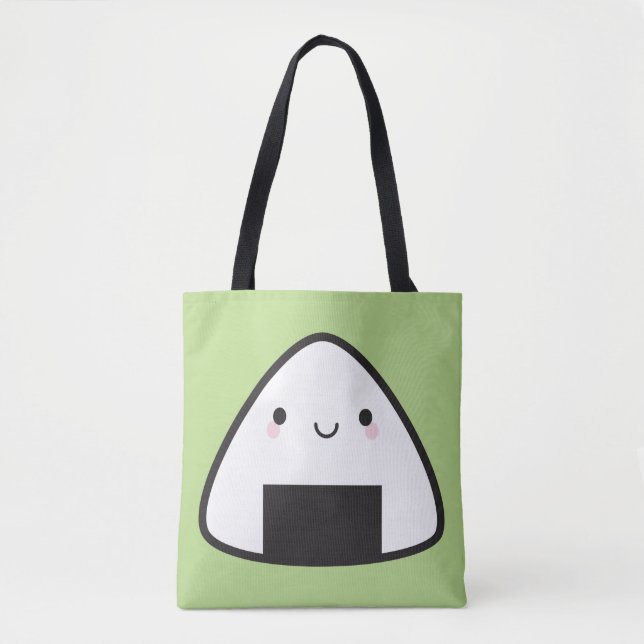 Bolsa Tote Bola de arroz de Kawaii Onigiri (Frente)