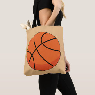 Bolsa Tote Bola de Basquete de Cartoon