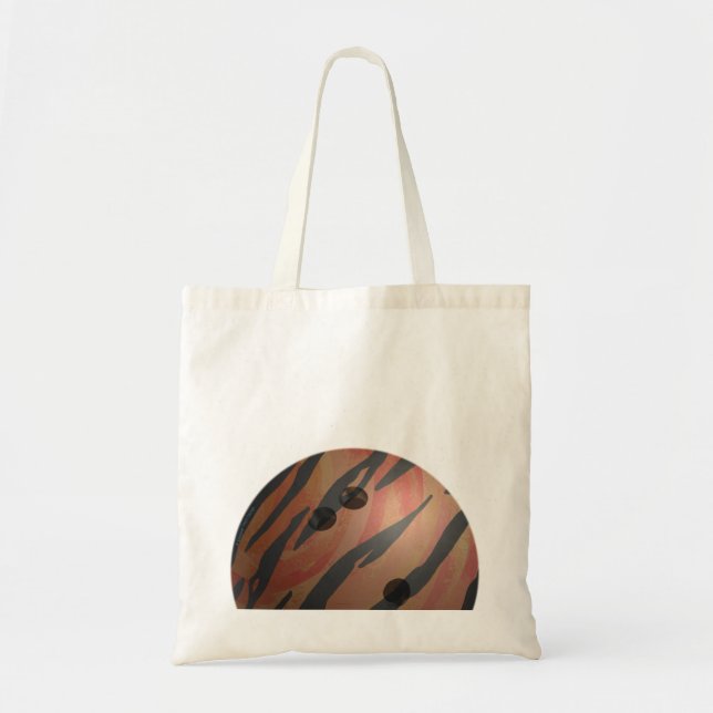 Bolsa Tote Bola de boliche Tigre - Laranja (Frente)