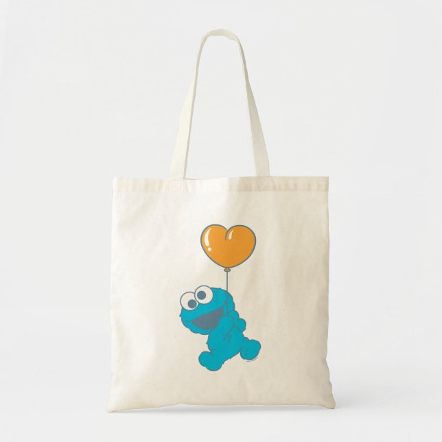 Bolsa Tote Bola de Coração do Monstro da Bolacha (Frente)